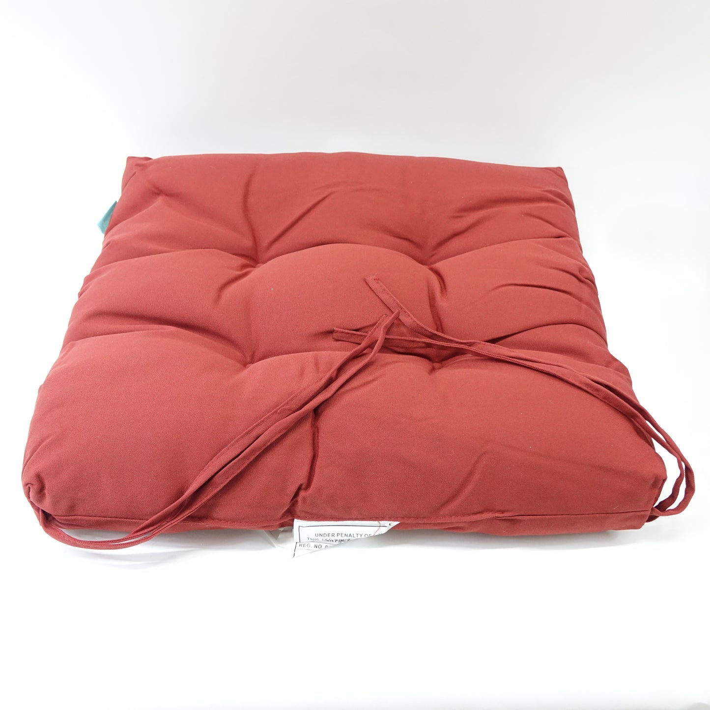 QILLOWAY Indoor/Outdoor Square Seat Patio Cushion -Set of 2, 19" (Red)