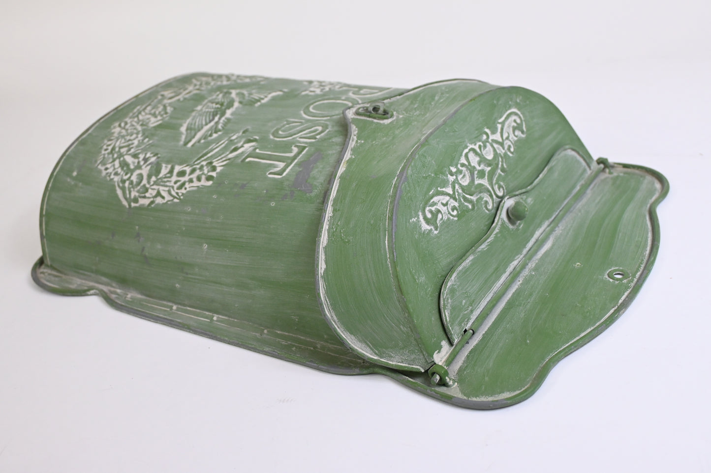 RAZ Imports Distressed Bird Floral Embossed Mailbox Metal 15.5" Height