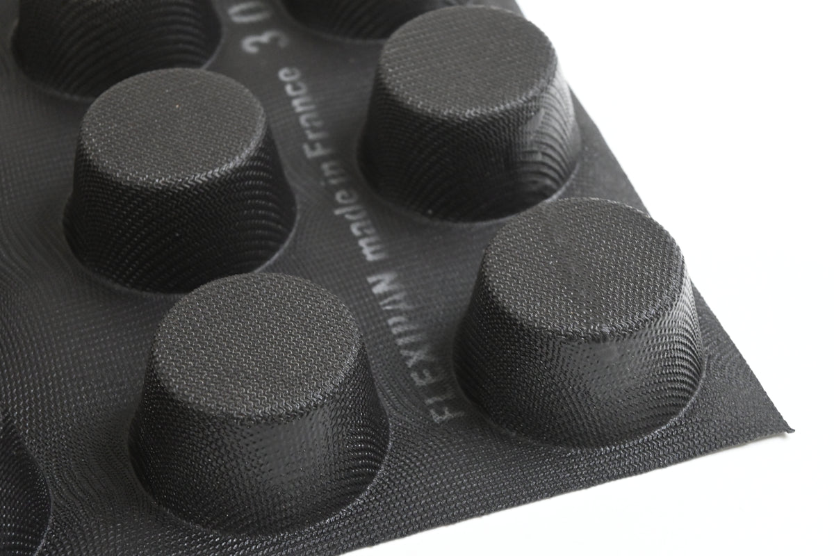 Sasa Demarle FP 03051 Flexipan 4-Ounce Muffin Pan with 24 Molds,Black
