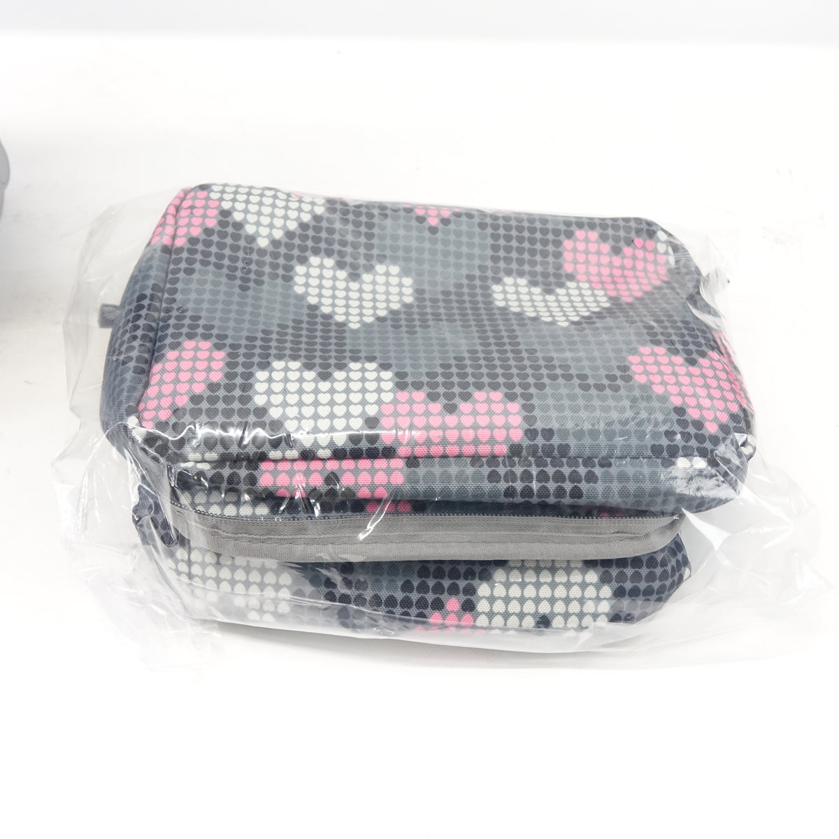 Tilami 18 Inch Kids Rolling Backpack Wheeled School Travel Bag Grey Pink Hearts
