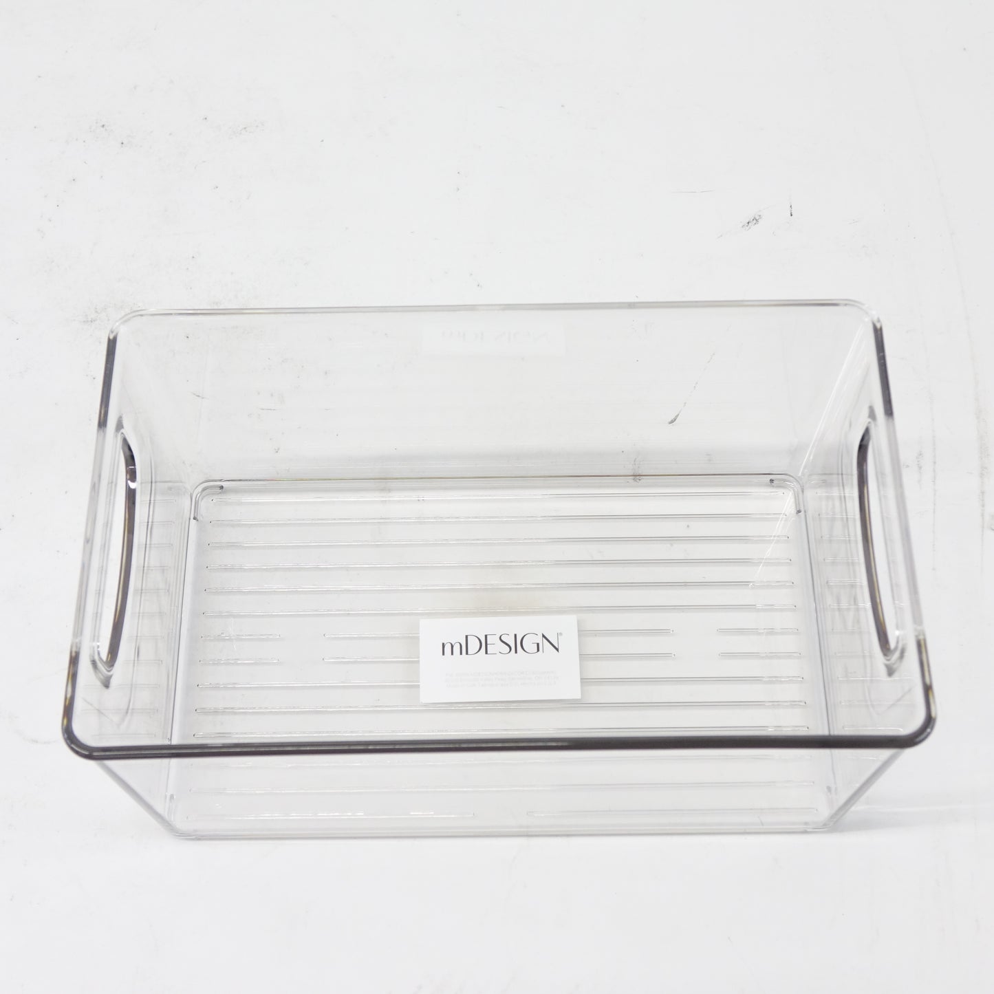 mDesign Deep Storage Bin Containers with Lid 8 Pack Clear Pantry Organizer