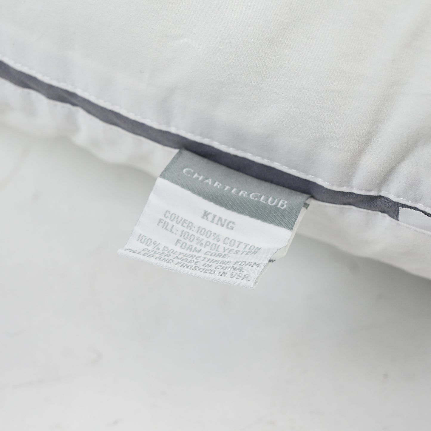 Charter Club 2 Won't Go Flat 300T Foam Core King Pillows