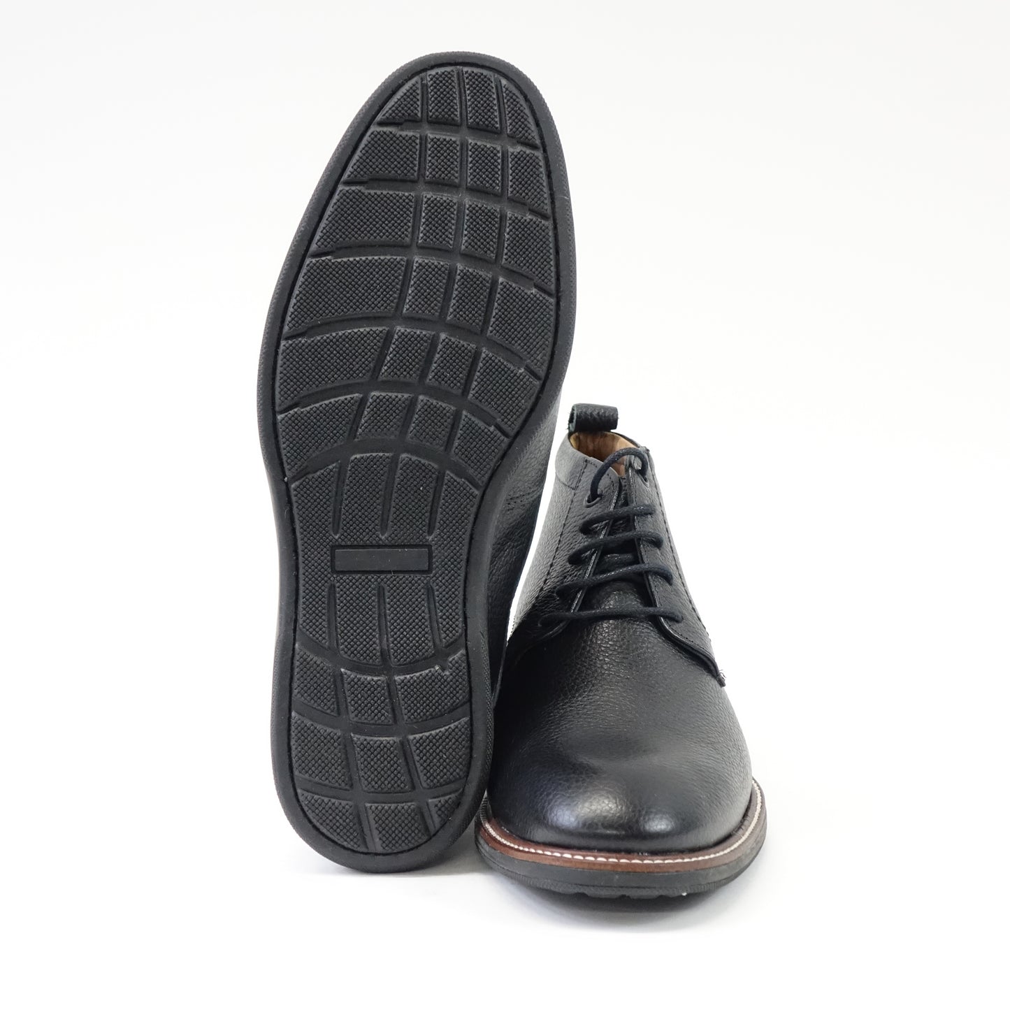 MJNY Men's Genuine Leather Chukka Ankle Boots Breathable Black Grainy Size 9.5