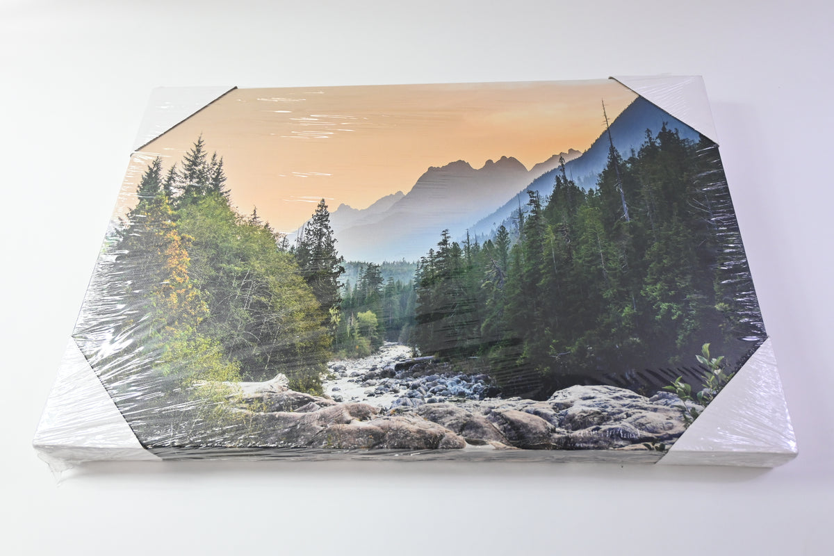 Landscape/Scenery Painting of Mountains and Woods on a Canvas 16" x 24"