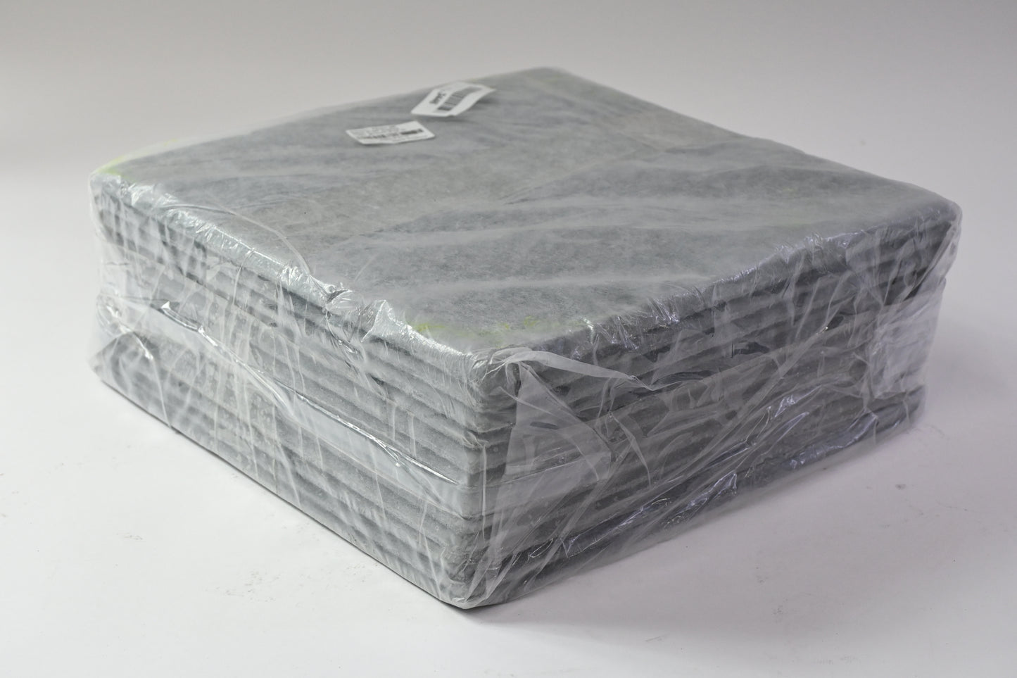Acoustic Panels NRC Sound Proof Padding Fiber Beveled Gray 12pk, 12” X 12”