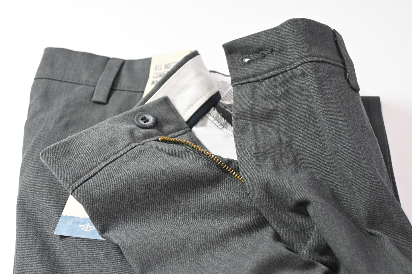 DOCKERS Easy Khaki D2 Straight Fit Trousers Dark Grey 33 32