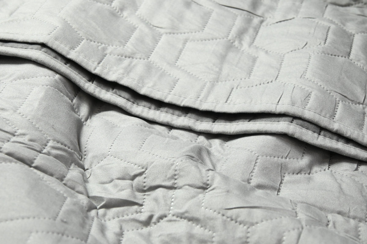 Grey Imprinted Design Comforter, 100% Polyester (Bed Size not Available) - New