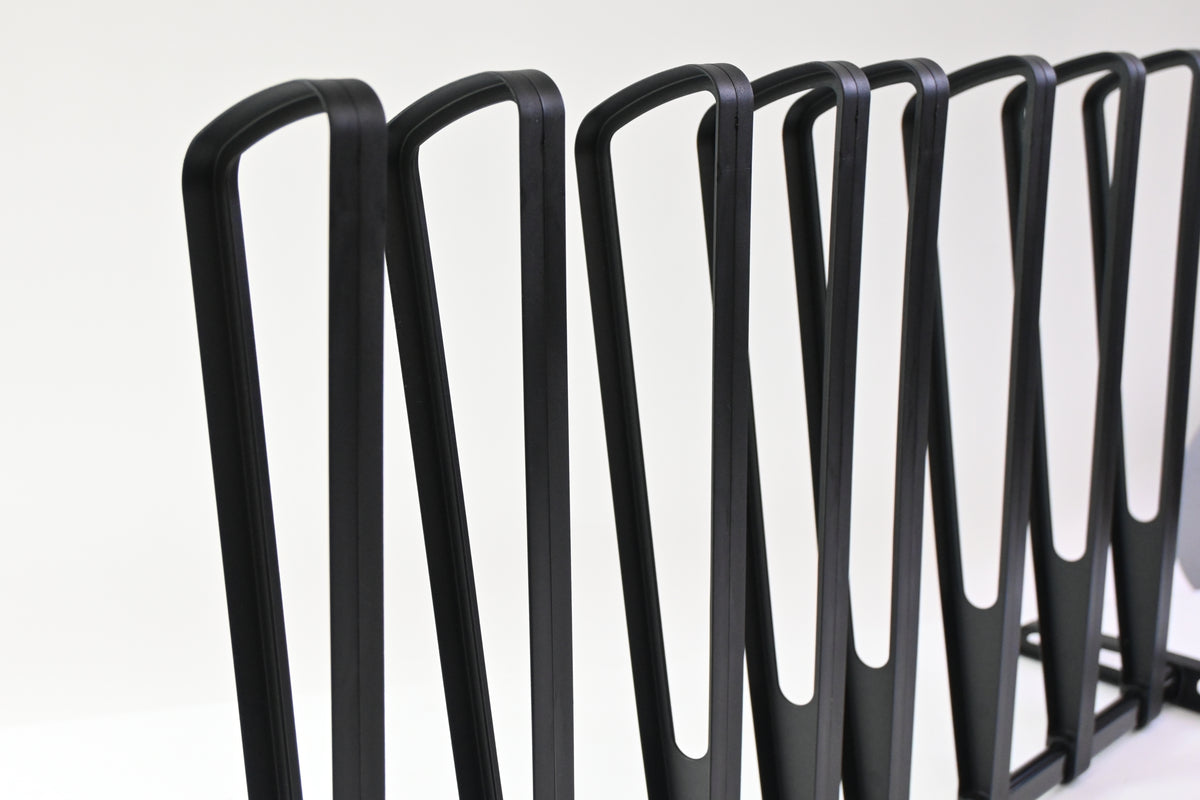 Yescom 4 Pairs Black Metal & Plastic Boot Rack 17.1 Inch Tall