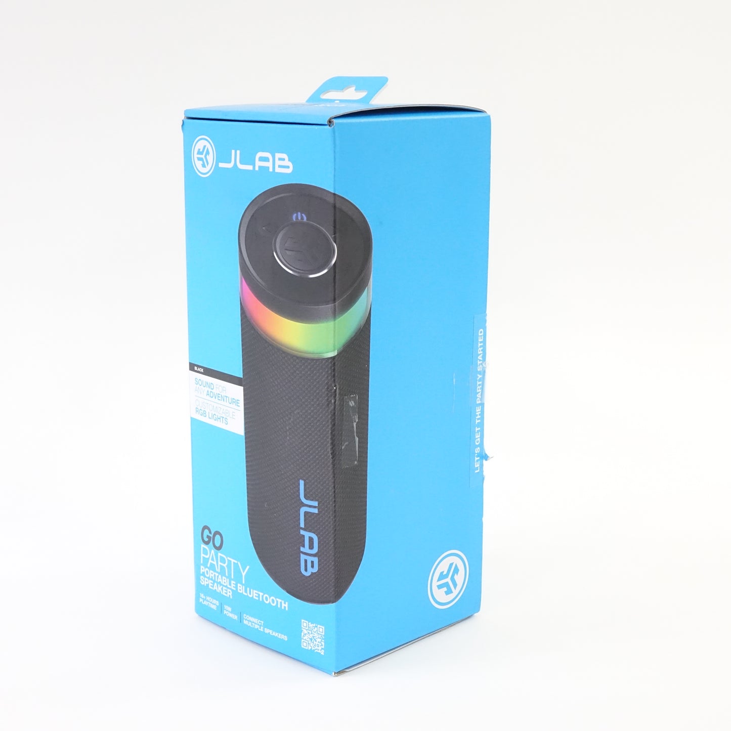 JLab Go Party Bluetooth Speaker SBGORBLK82 RGB Waterproof Black