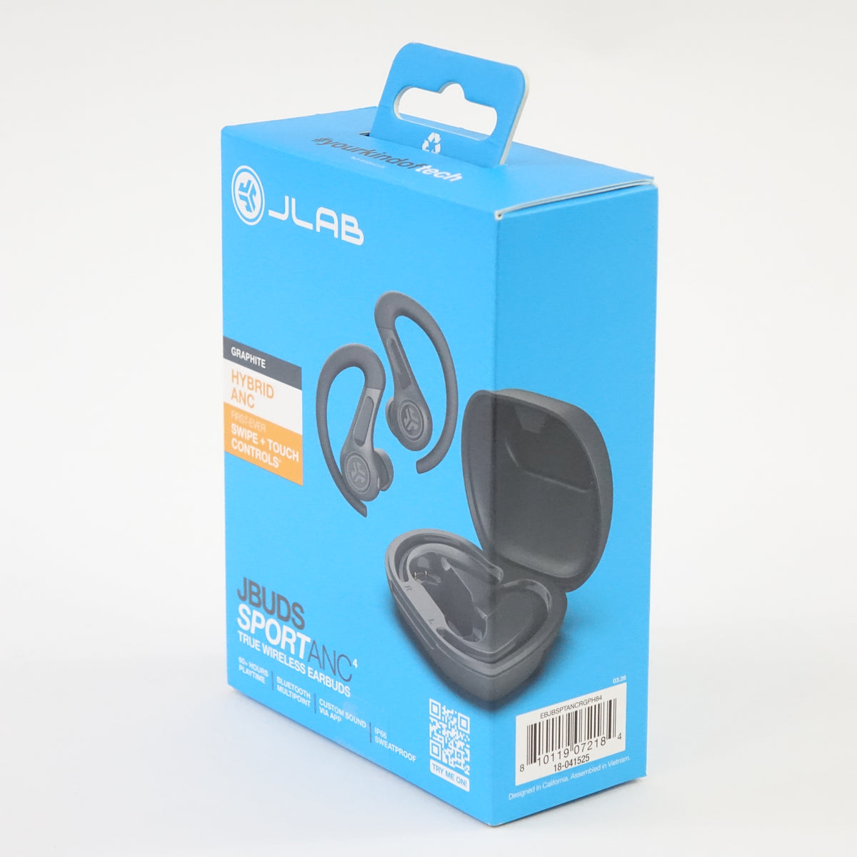 JBuds Sport ANC 4 True Wireless Earbuds Graphite Noise Canceling IP66