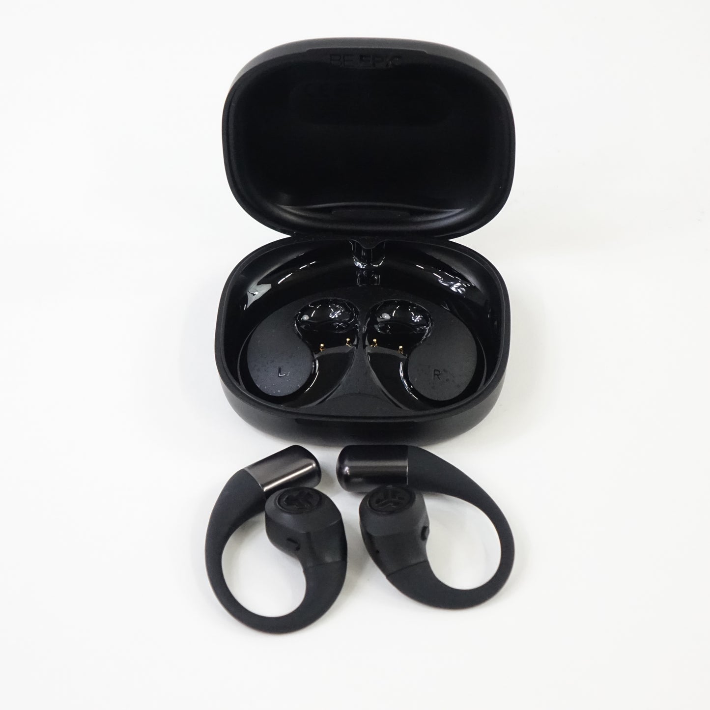 JLab Epic Open Sport Air Wireless Earbuds Black EBEPOPSPRTRBLK82 - Grade A