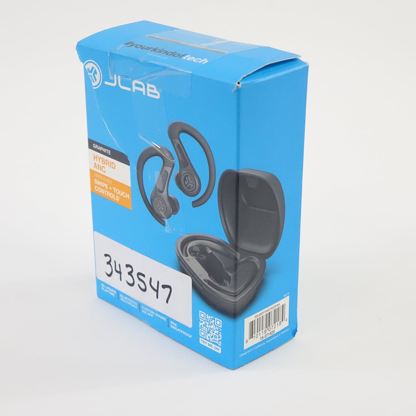 JBuds Sport ANC 4 True Wireless Earbuds Graphite Noise Canceling IP66 - Grade A