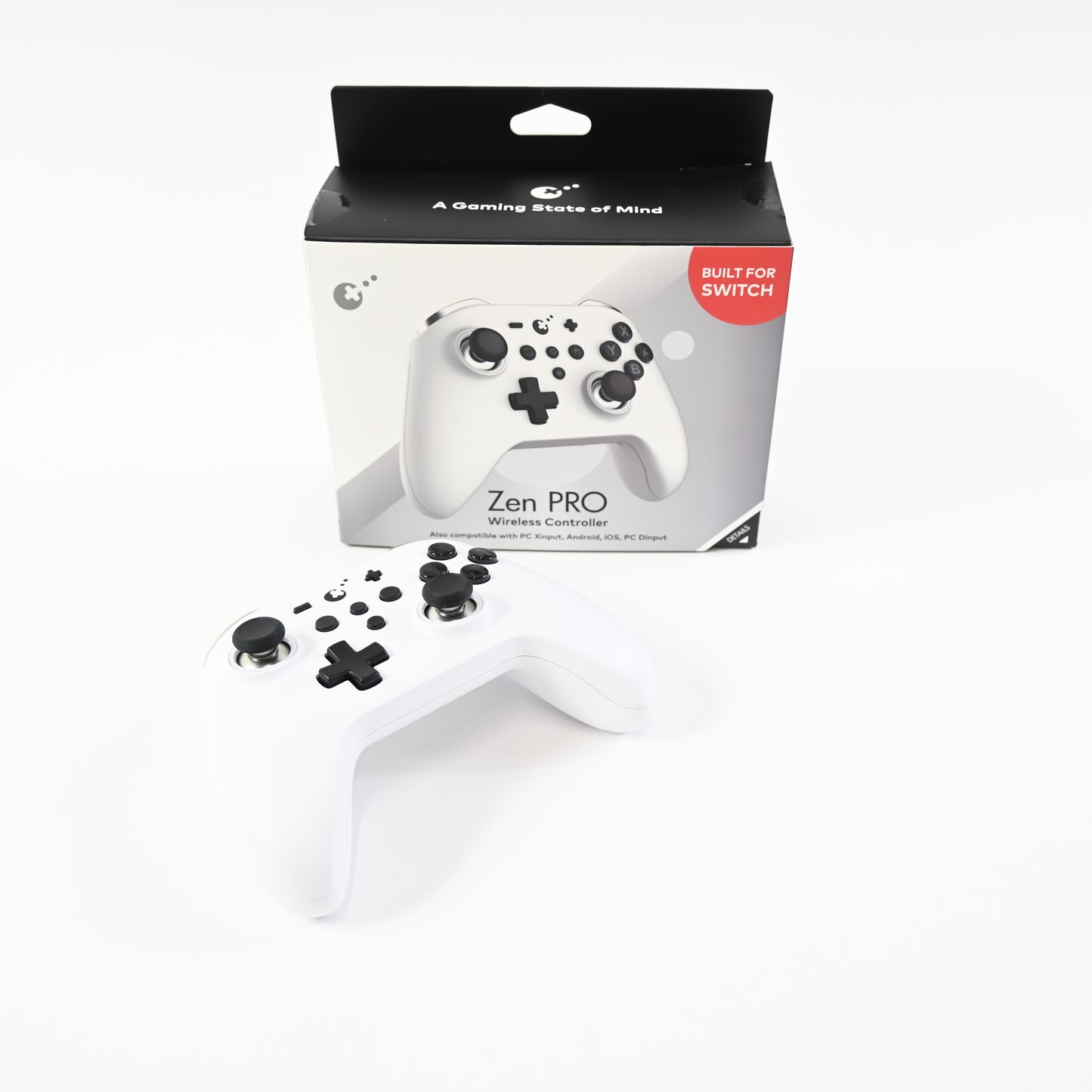 Zen Pro Wireless Controller White Nintendo Switch PC Mac Android iOS - Open Box