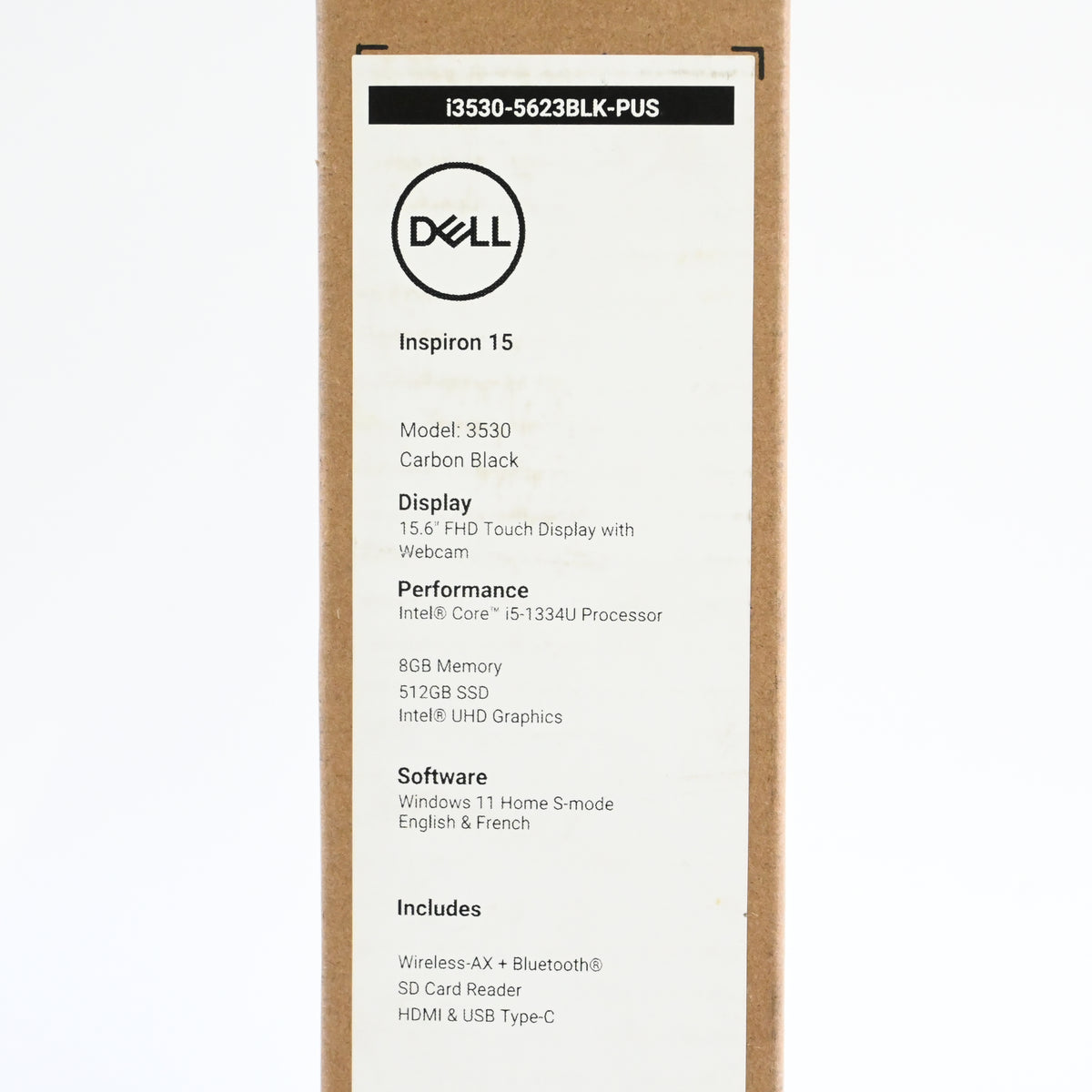 Dell Inspiron 15 3530 15.6" Touchscreen Laptop i5 8GB 512GB SSD - Black