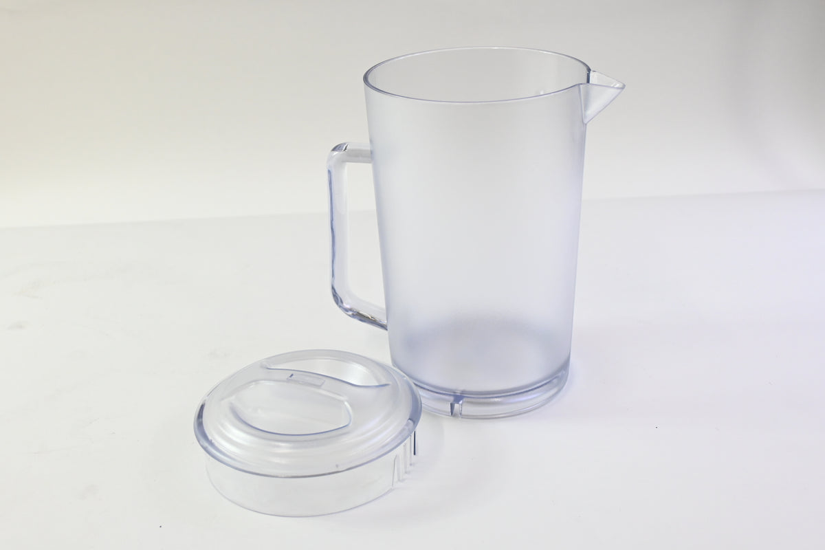 G.E.T. Textured Clear Polycarbonate 64 Oz Water Pitcher w/Lid - Open Box
