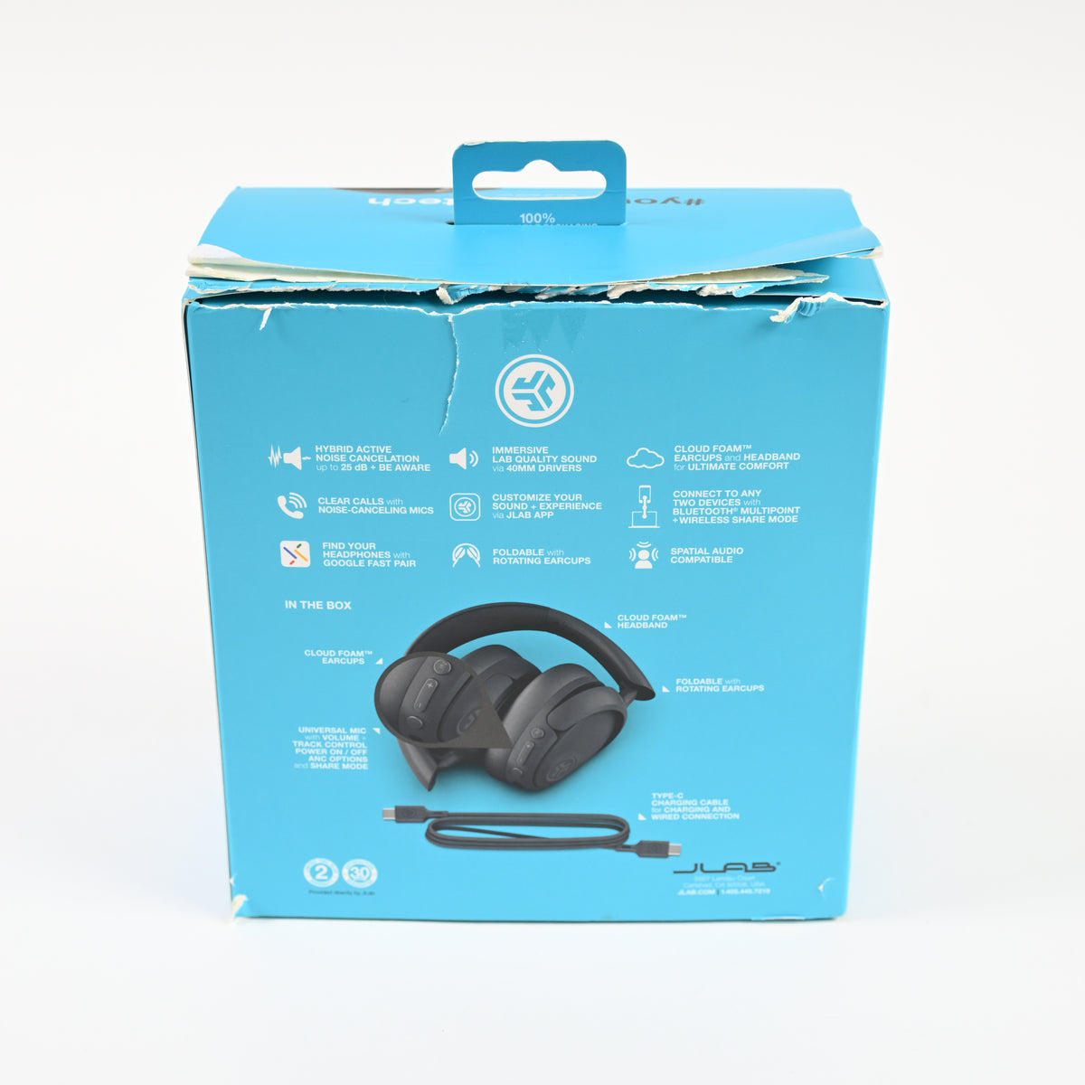 JLab JBuds Lux ANC Over-Ear Headphones - Graphite