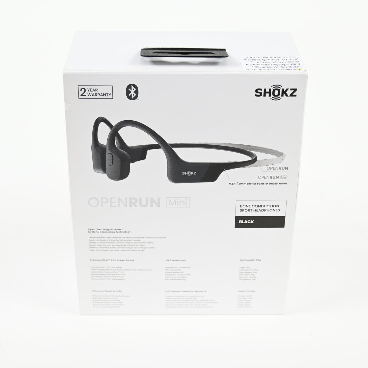 SHOKZ OpenRun MINI Wireless Bluetooth Bone-Conduction Sport Headphones - Black