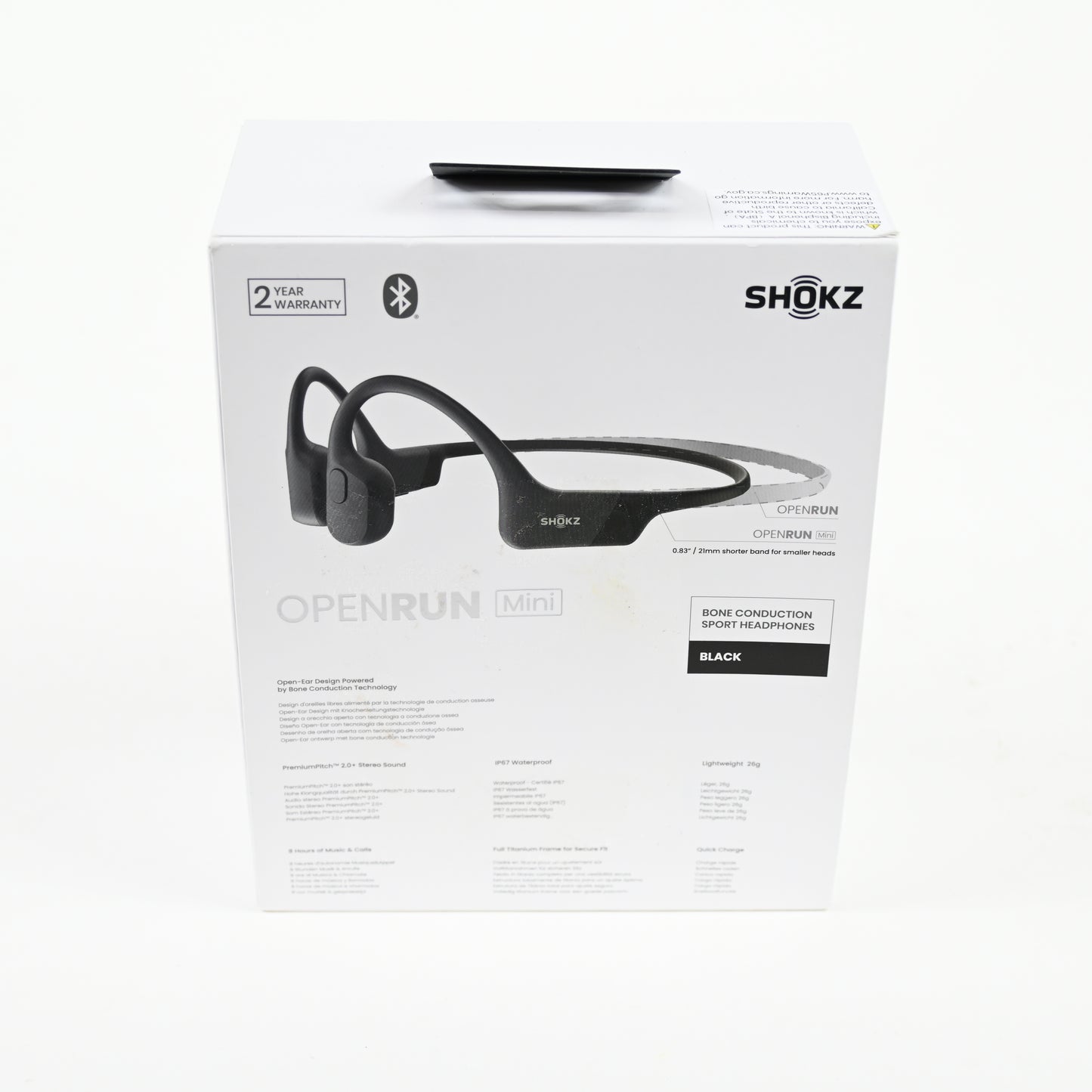 SHOKZ OpenRun MINI Wireless Bluetooth Bone-Conduction Sport Headphones - Black