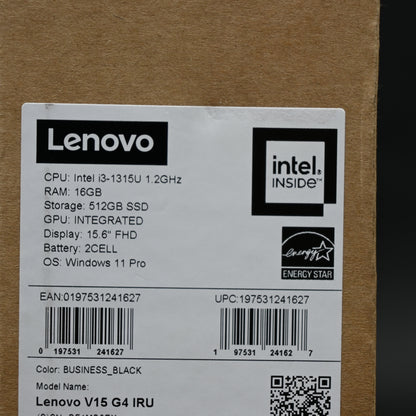 Lenovo V15 G4 IRU 15.6" Laptop i3-1315U 16GB RAM 512GB SSD Win 11 Pro