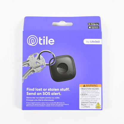 Tile Mate Bluetooth Tracker, Wireless Item Locator, iOS and Android - Black