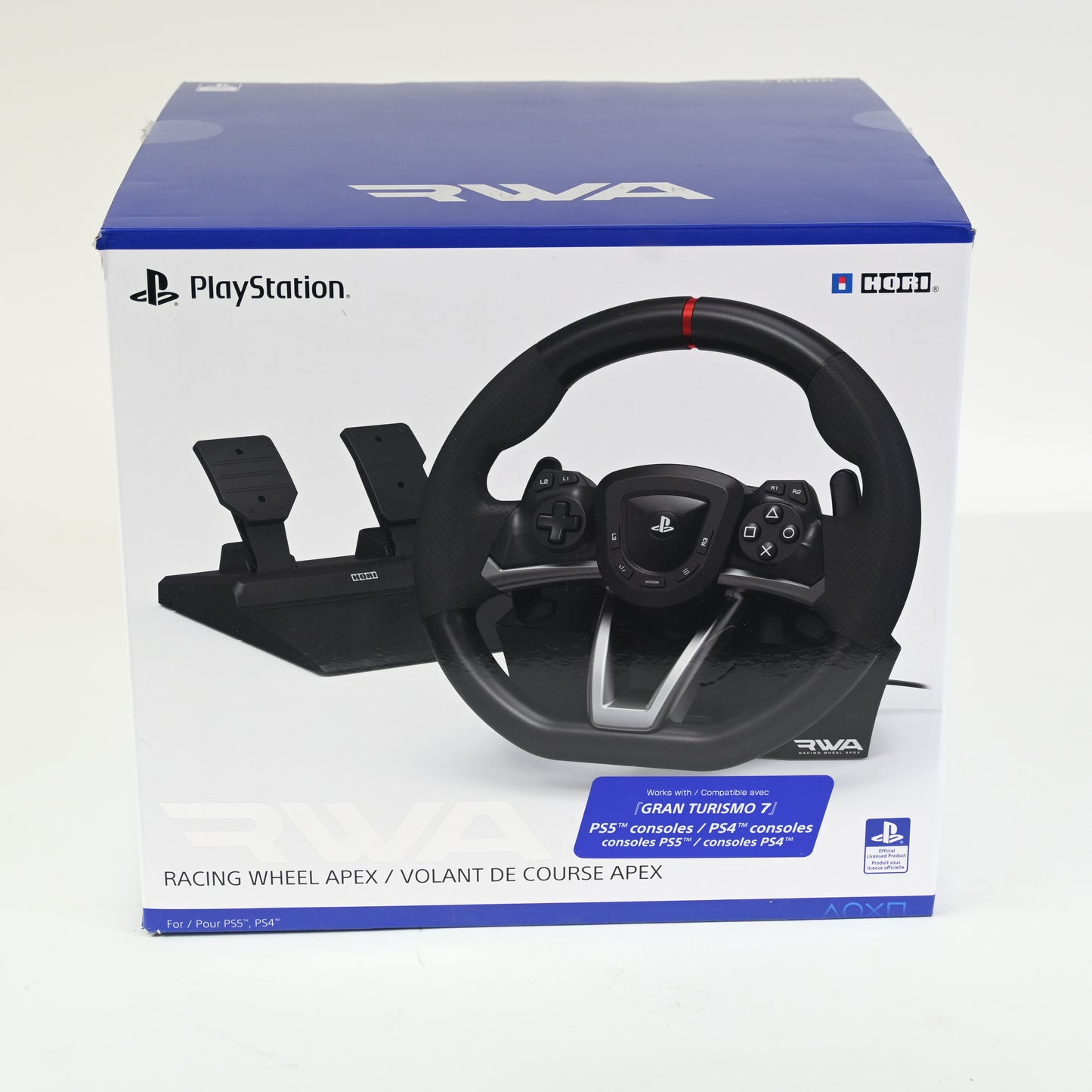 HORI Racing Wheel Apex PS5 PS4 PC Steering Wheel Pedals Sony Licensed - Grade A