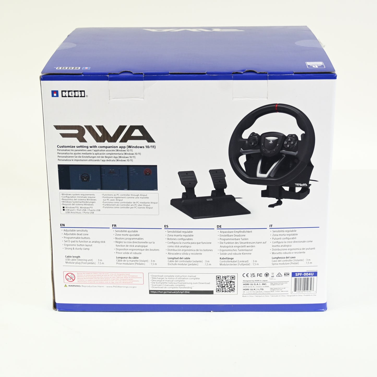 HORI Racing Wheel Apex PS5 PS4 PC Steering Wheel Pedals Sony Licensed - Grade A