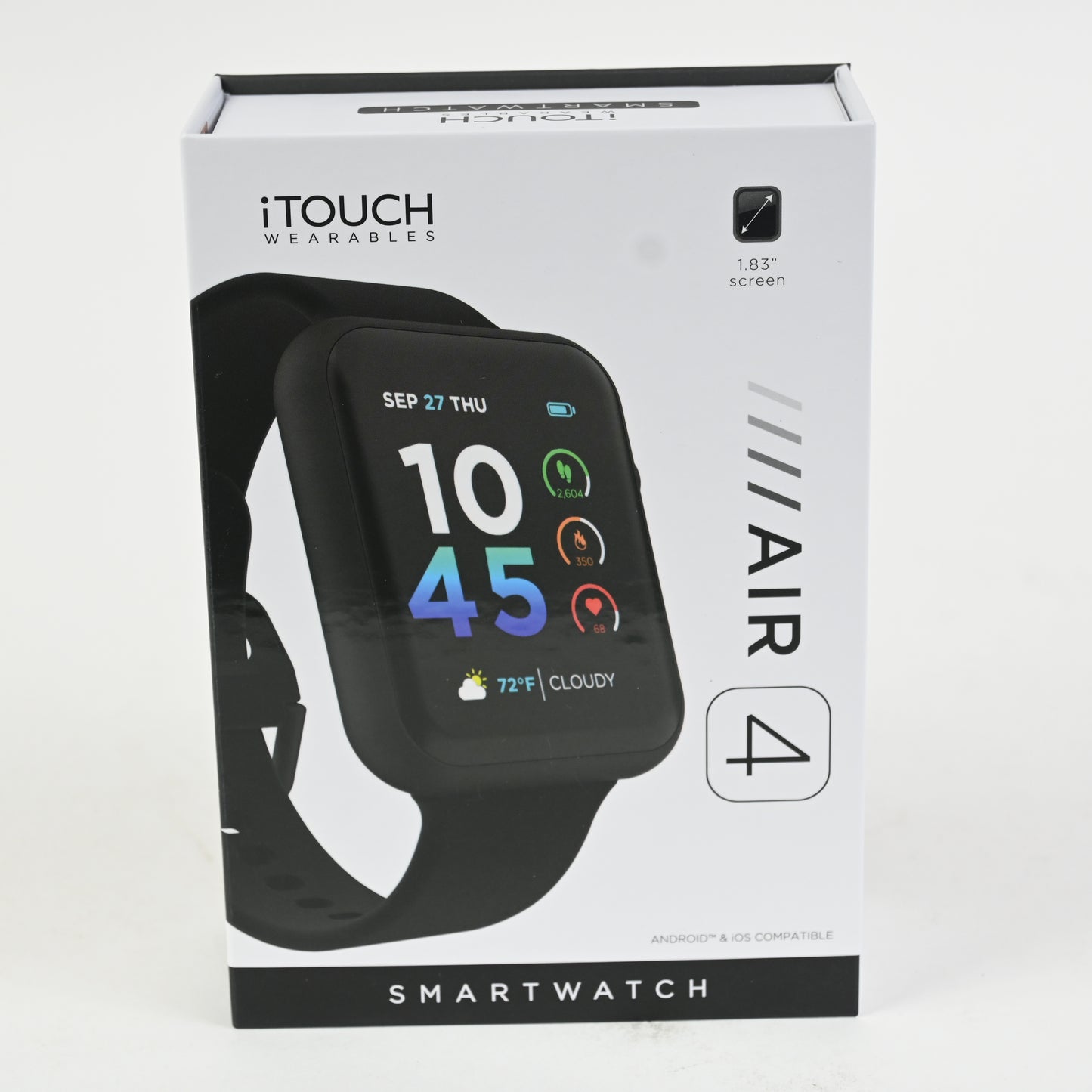 iTouch Air 4 Smartwatch Black Fitness Tracker Heart Rate 46mm - Grade A