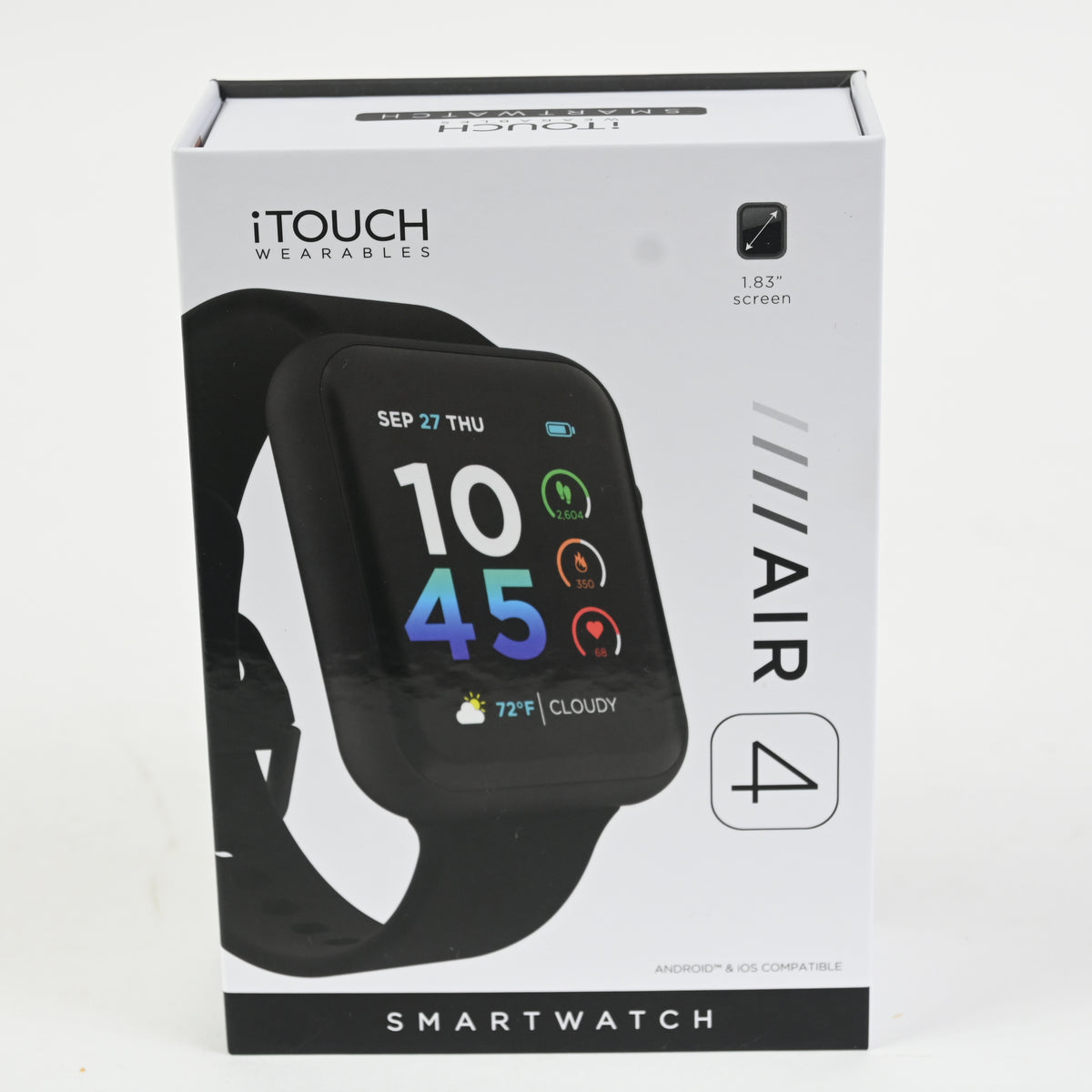 iTouch Air 4 Smartwatch Black Fitness Tracker Heart Rate 46mm - Grade A
