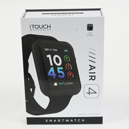 iTouch Air 4 Smartwatch Black Fitness Tracker Heart Rate 46mm - Grade A