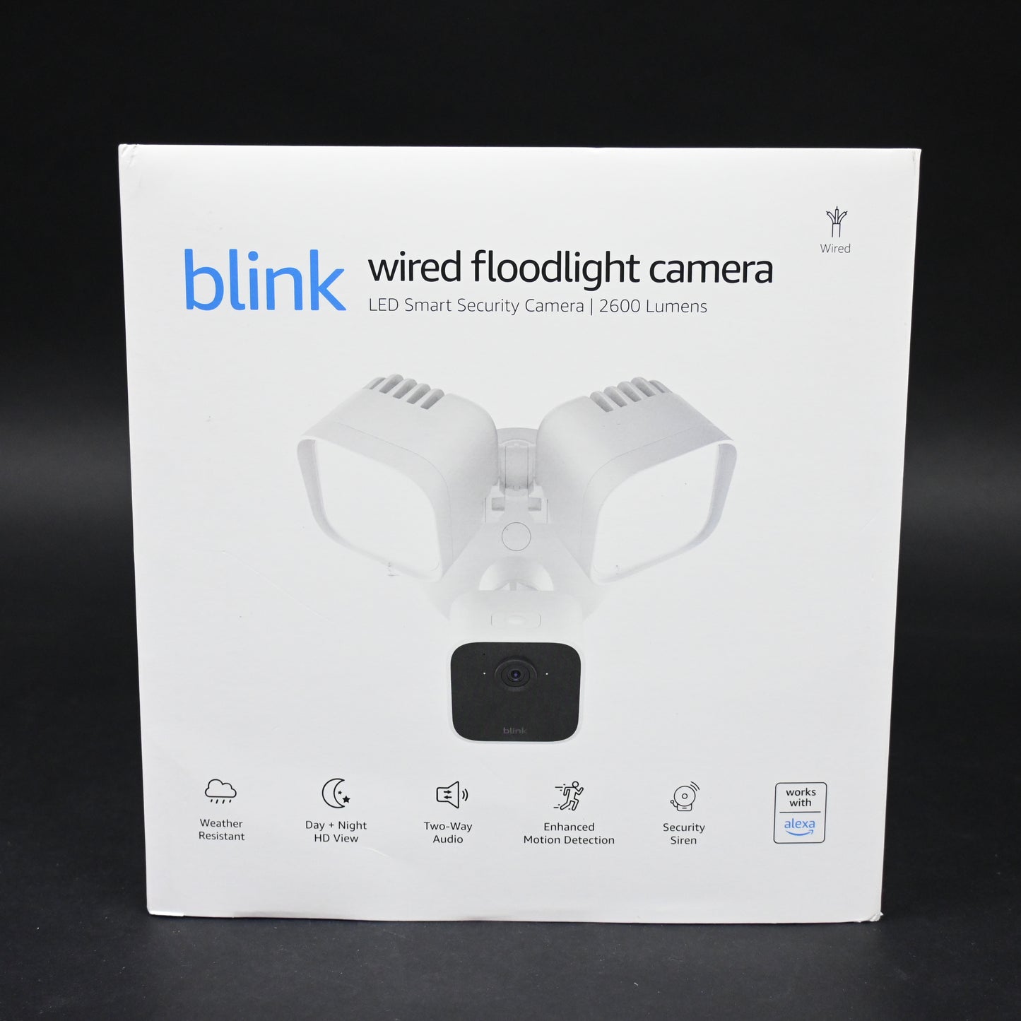 Blink Wired Floodlight Smart Security Camera – White