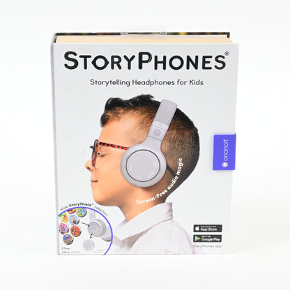 STORYPHONES, Storytelling Foldable Bluetooth Kids Headphones - Grey
