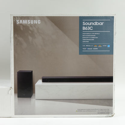 SAMSUNG B63C Bluetooth Soundbar w/ Subwoofer HW-B63C/ZA 2022 Model - Black
