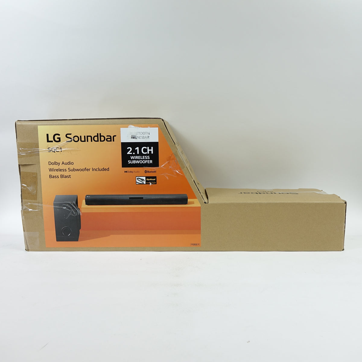LG SQC1 2.1 Ch 160W Soundbar Bluetooth with Wireless Subwoofer - Black