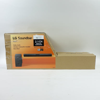 LG SQC1 2.1 Ch 160W Soundbar Bluetooth with Wireless Subwoofer - Black