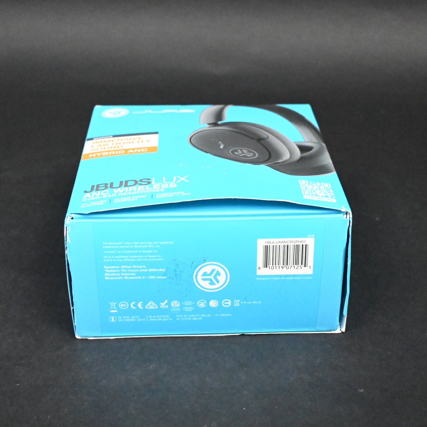 JLab JBuds Lux ANC Wireless Over Ear Headphones HBJLUXANCRGPH62 - Open Box