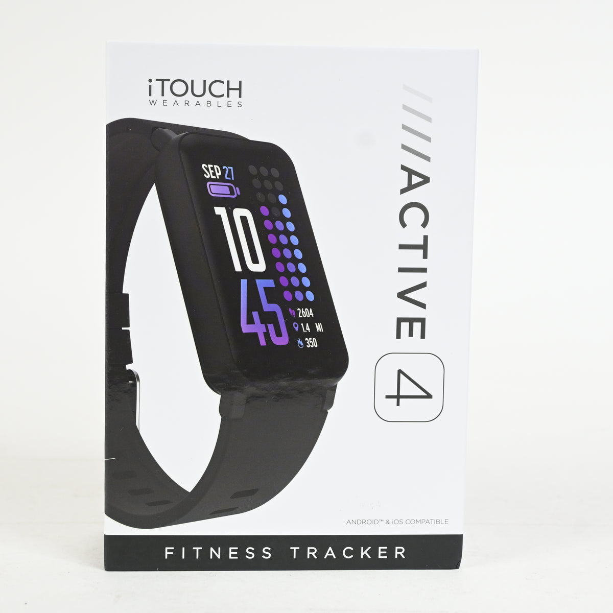 iTouch Active 4 Smart Watch Fitness Tracker - Black