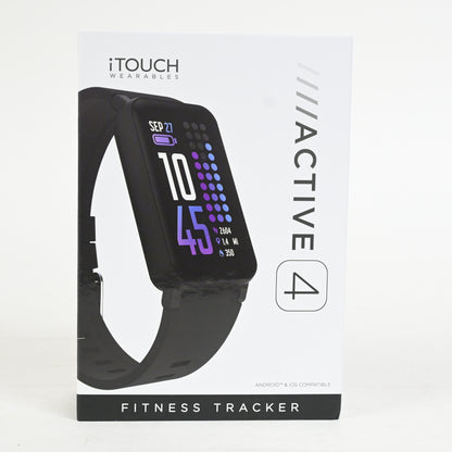 iTouch Active 4 Smart Watch Fitness Tracker - Black