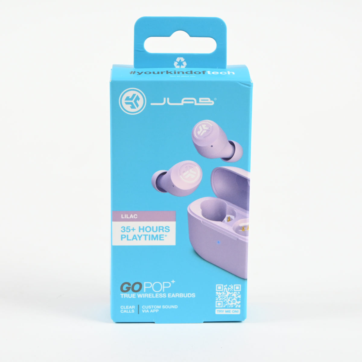 JLab Go Pop+ True Wireless Bluetooth Earbuds & Charging Case - Lilac