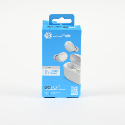 Go Pop+ True Wireless Bluetooth Earbuds Cloud - White