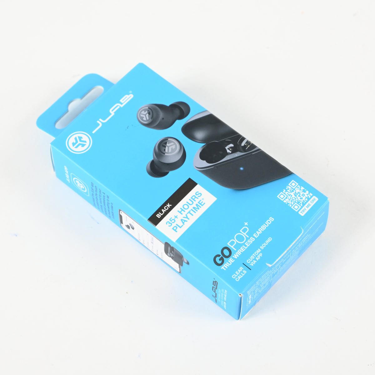 JLab Go Pop+ True Wireless Bluetooth Earbuds + Charging Case - Black