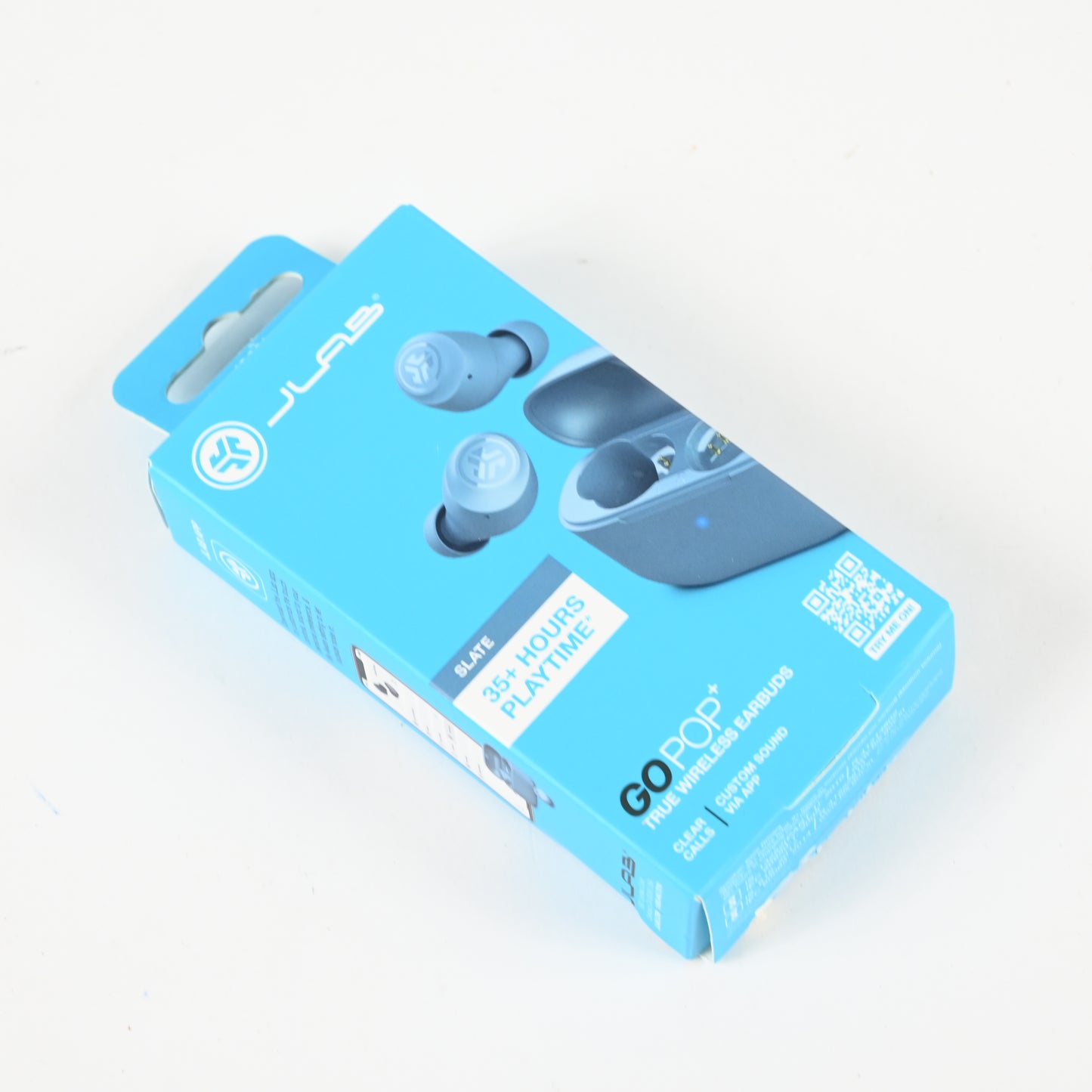 JLab Go Pop+ True Wireless Bluetooth Earbuds + Charging Case - Slate