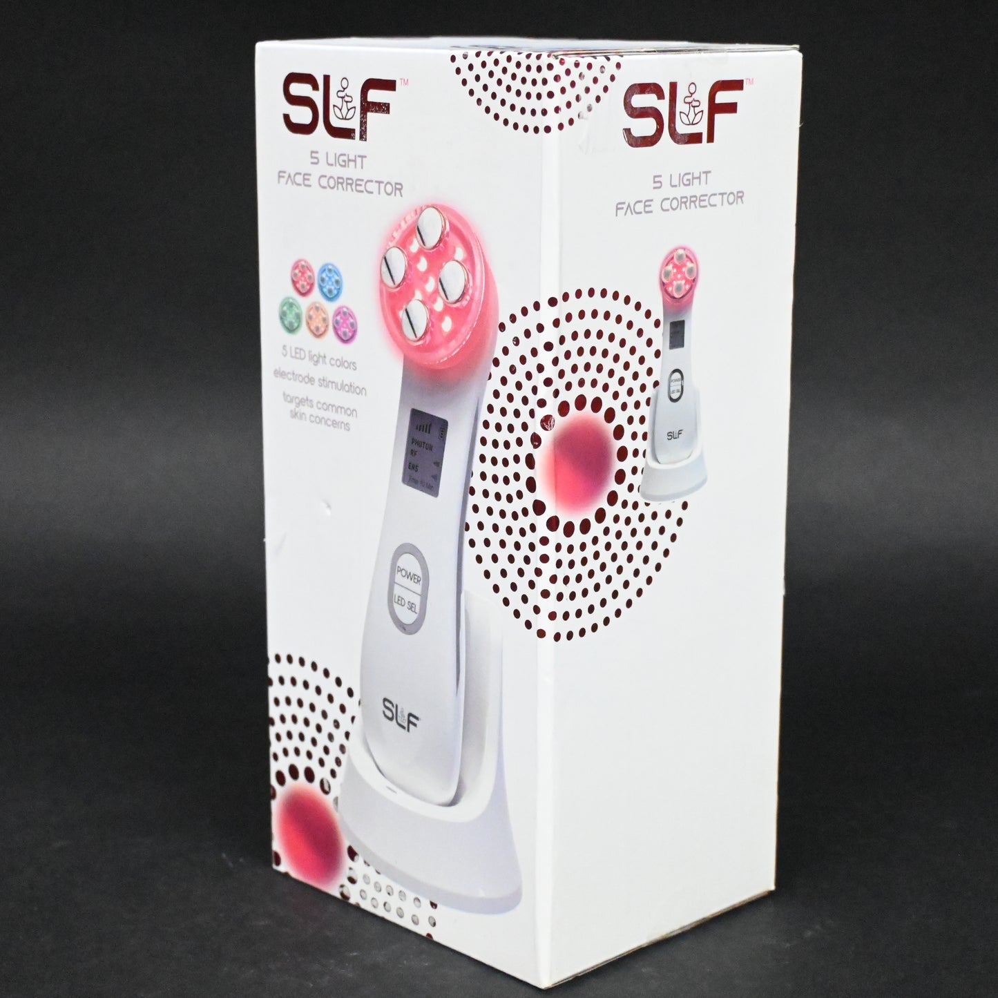 SLF 3-Light LED Facial Therapy Device for Red Blue Skin Care Treatment - New