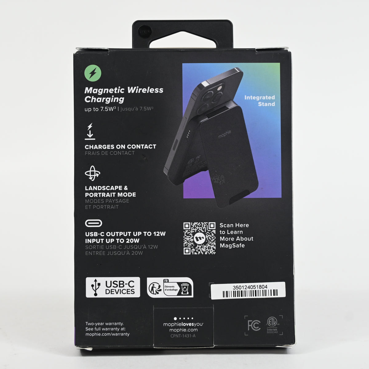 mophie Snap+ Juice Pack Mini Stand Portable Phone Charger 5000mAh - Grade A