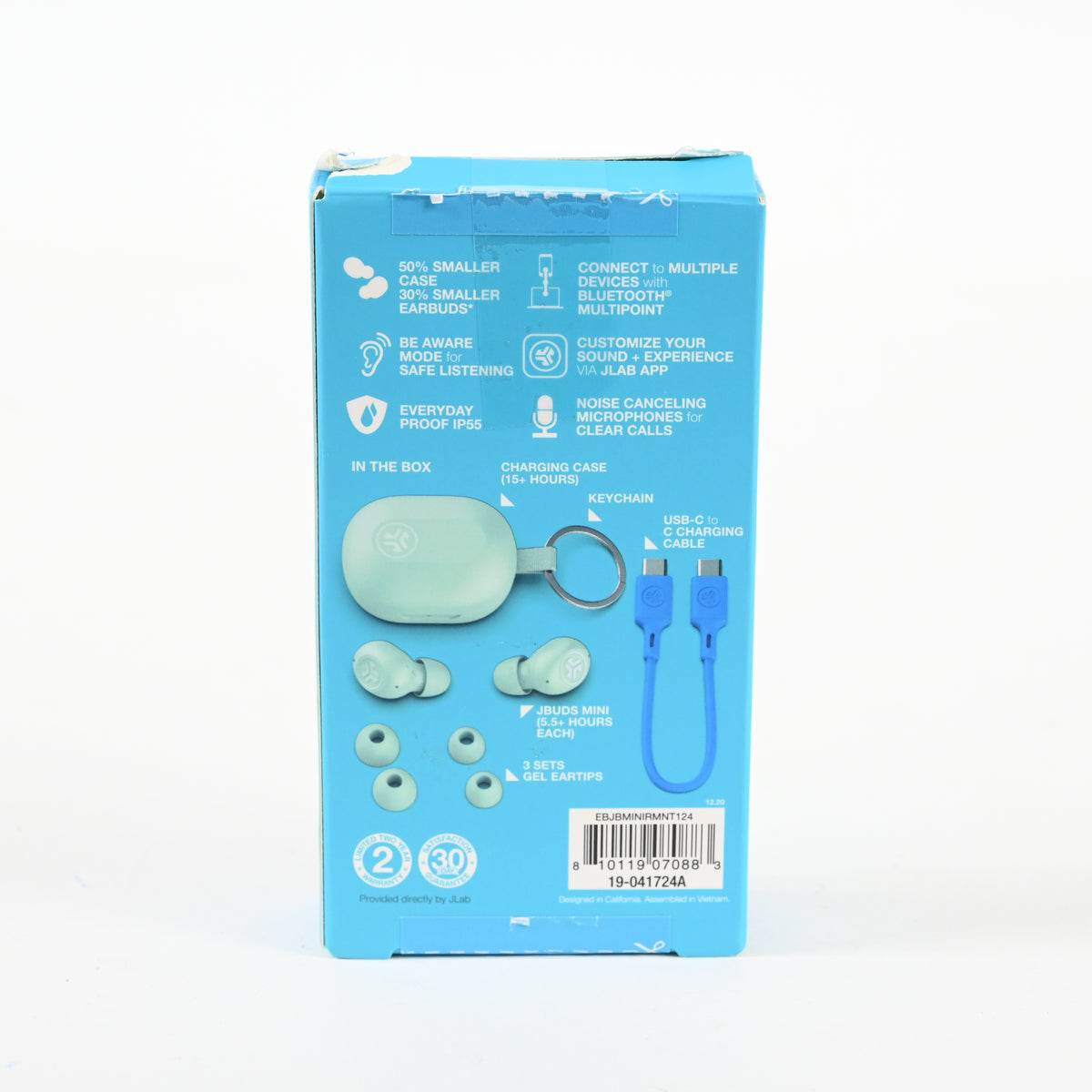 JLab JBuds Mini True Wireless Bluetooth Earbuds - Mint - Open Box