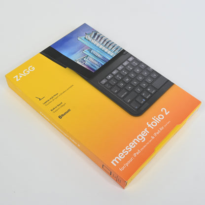 ZAGG Keyboard Messenger Folio 2 - Apple iPad 10.2/10.5 - Charcoal - Open Box