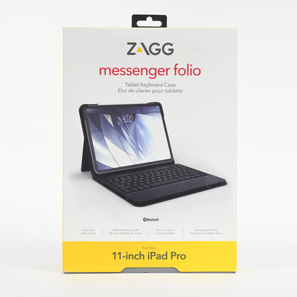 ZAGG Messenger Folio Tablet Keyboard Case For Apple iPad Pro 11