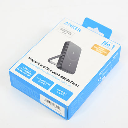 Anker Magnetic Battery, 5,000 mAh Wireless Portable Charger - Black - Grade A
