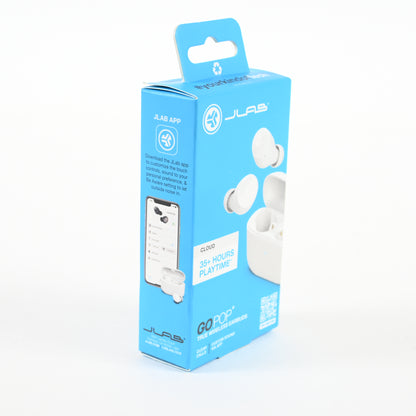 Go Pop+ True Wireless Bluetooth Earbuds Cloud - White In-Ear Headphones - New