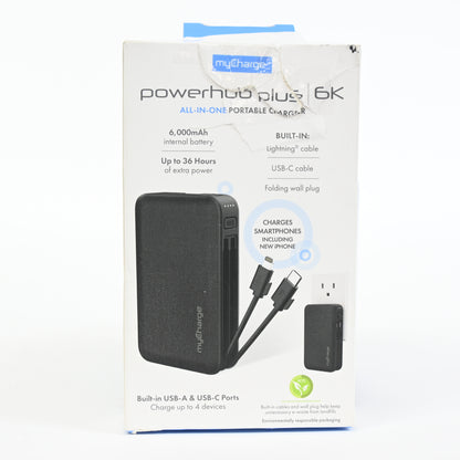myCharge PowerHub Plus 6000mAh/15W Output Power Bank - Grade A
