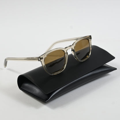 Yves Saint Laurent SL-28S 047 Unisex Authentic Sunglasses Beige/Bronze, 49 - New